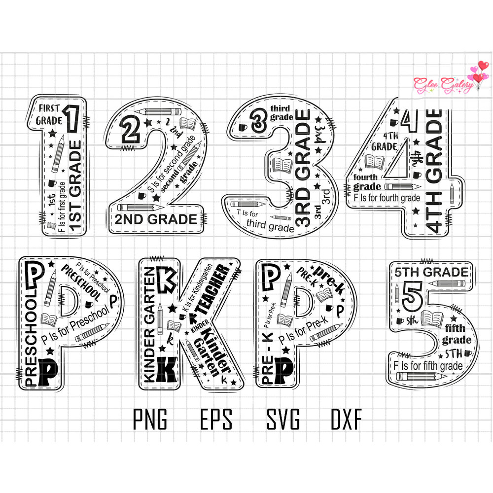 Back To School Svg Bundle, First Day Of School Svg, Typography Svg, K is for Pre K Svg, Kindergarten Svg, Teacher Life Svg, Silhouette.jpg