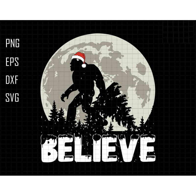 Bigfoot Christmas Svg, Believe Christmas Svg, Bigfoots Believe Svg, Sasquatch Christmas Svg, Bigfoot Lover Xmas Svg, Christmas Vacation Svg.jpg