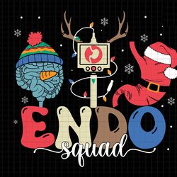 endo squad svg, stomach santa hat svg, endoscopy tech christmas svg, endo nurse life svg