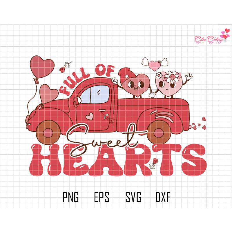 Full Of Sweet Hearts Svg, Farm Truck Heart Svg, Happy Valentine Day, Valentine Heart Svg, XOXO Svg, Couple Heart Svg, Love Ride Svg, PinkDay.jpg