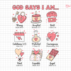 god says i am valentine svg, jesus valentine svg, valentine doodle svg, christian valentine svg