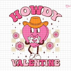 howdy valentine svg, retro valentine svg, howdy svg, vintage cowboy valentine svg