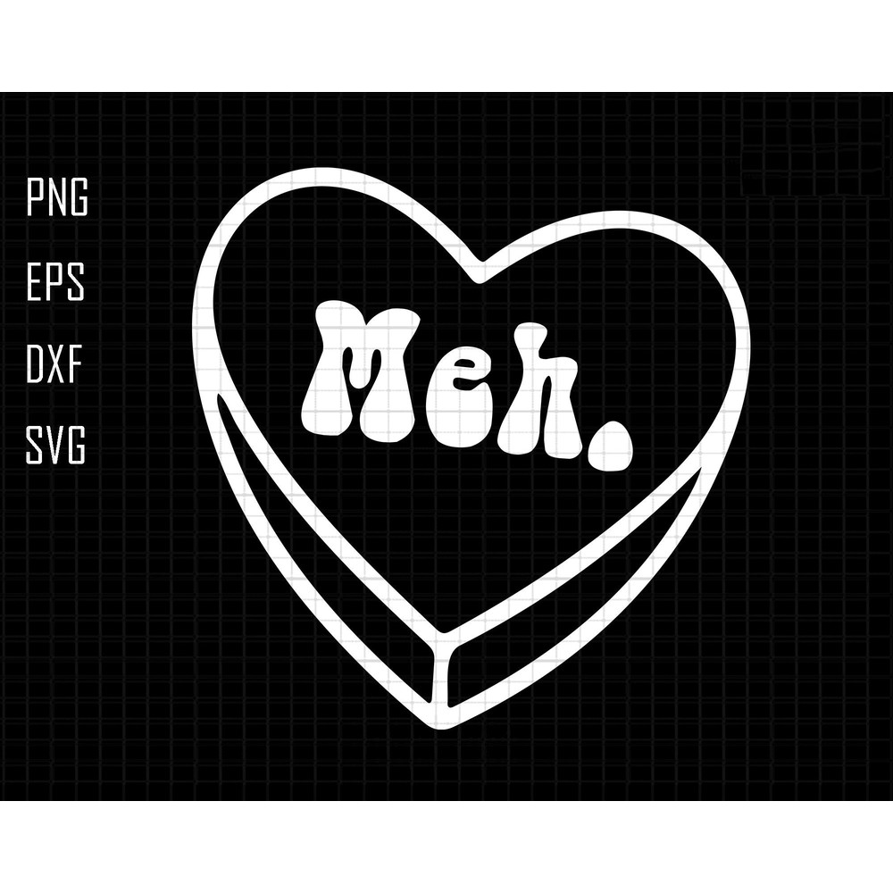Meh Heart Svg, Anti Valentines Day Svg, Conversation Valentine Svg, Love Day Svg, Retro Valentine Heart Svg, Western Valentine Svg, RodeoSvg.jpg