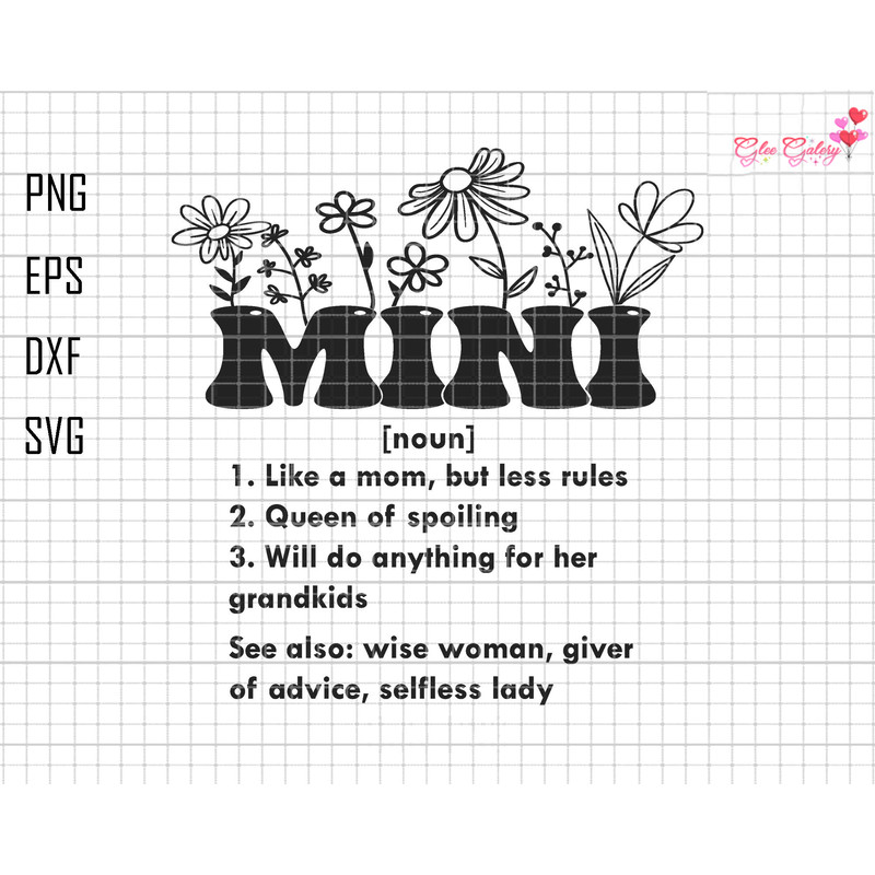 Mini Svg, Mini Flower Svg, Retro Mini Svg, Mini Definition Svg, Floral Mini Svg, Mini Quote Svg, Digital Download, Silhouette, Mini Tumbler.jpg