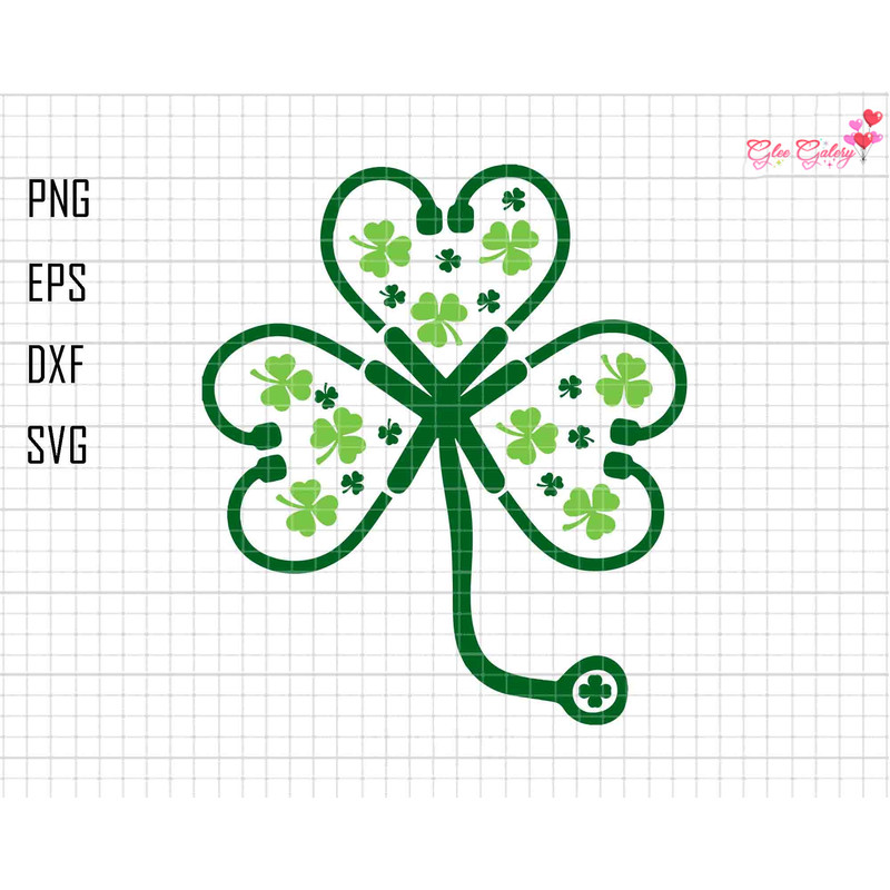 Nurse St. Patrick's Day Svg, Medical stethoscope Svg, St Patrick's Day Svg, Clover Svg, Lucky Shamrock Svg, Lucky Nurse Doctor Svg,Irish Svg.jpg