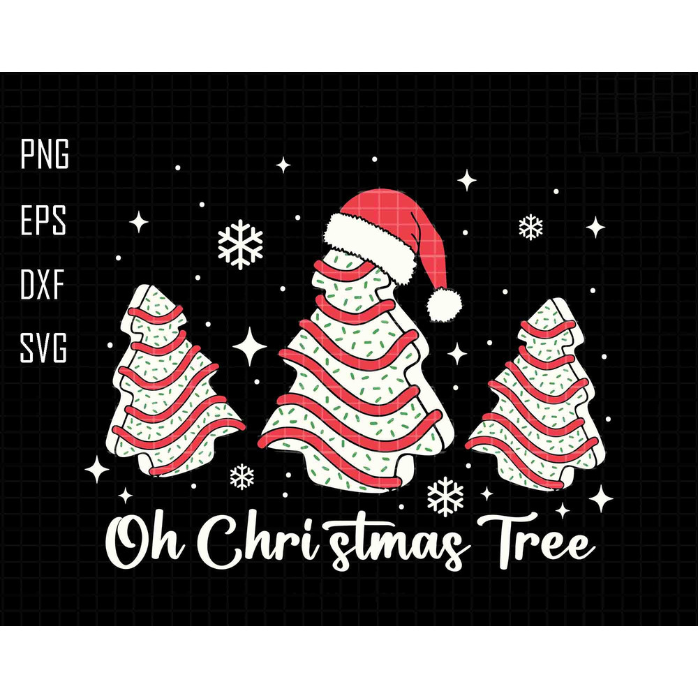 Oh Christmas Tree Svg, Christmas Tree Cake Funny, Santa Hat Svg, Winter Holiday Snack Svg, Tis The Season Christmas Cakes, Funny Xmas Svg.jpg