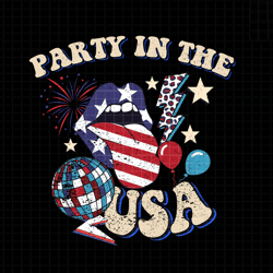 party in the usa png, retro 4th of july png, fourth of july png, patriotic png
