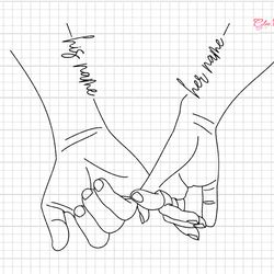 personalized couples svg, his name her name svg, holding hands svg, customize name svg