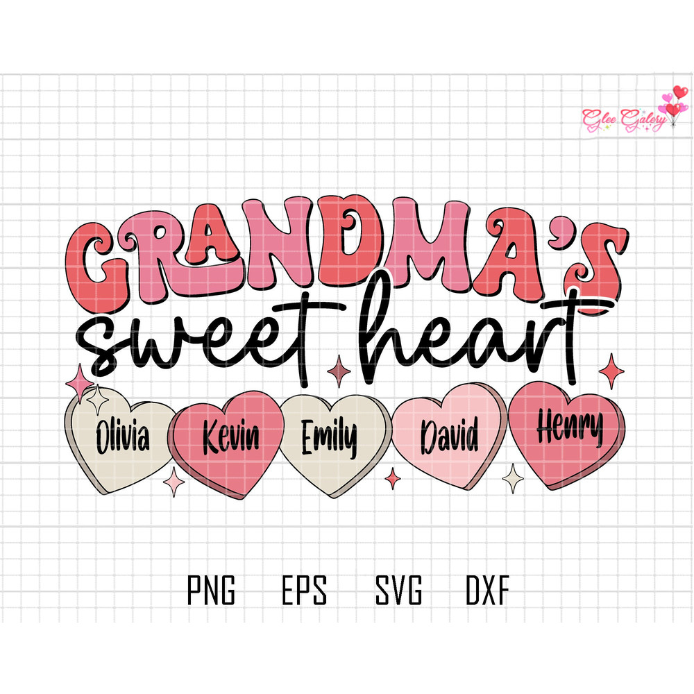 Personalized Grandma's Sweet Heart Svg, Custom Kid's Name Svg, Custom Sweet Heart,  Happy Valentines Day Svg, Mother's Day Svg,Grandma Lover.jpg