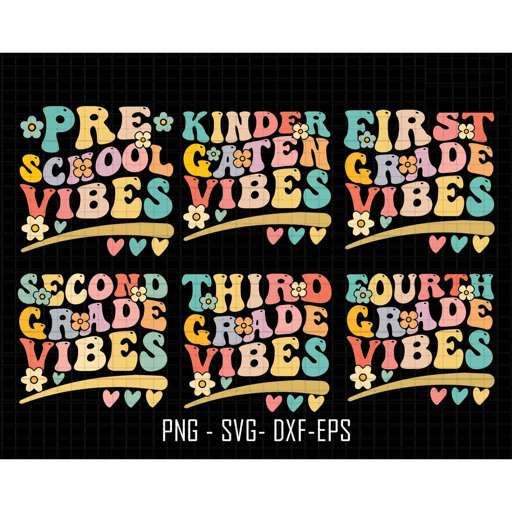 School Grade Svg Bundle, Happy First Grade Svg, Back To School Bundle, Kindergarten Pre, Digital Download, Teacher Quote, Digital Clip Art.jpg