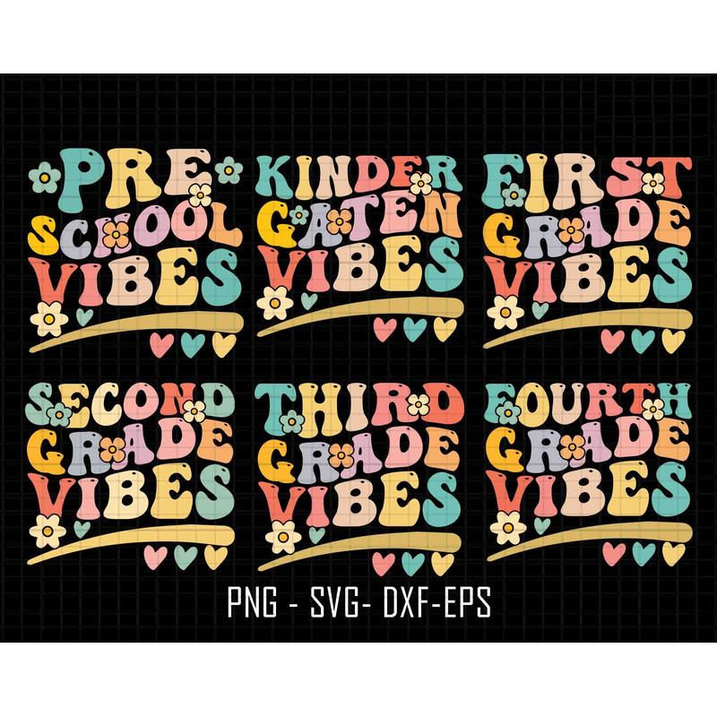 School Grade Svg Bundle, Happy First Grade Svg, Back To School Bundle, Kindergarten Pre, Digital Download, Teacher Quote, Digital Clip Art.jpg