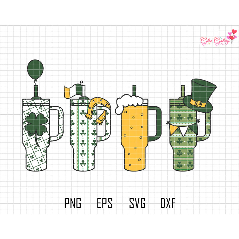 St Patrick Day Tumbler Svg, Shamrock Tumbler Svg, Irish Svg, Irish Lucky Cup Svg, Lucky Shamrock Svg, Four Leaf Clover Svg, St Patty's Day.jpg