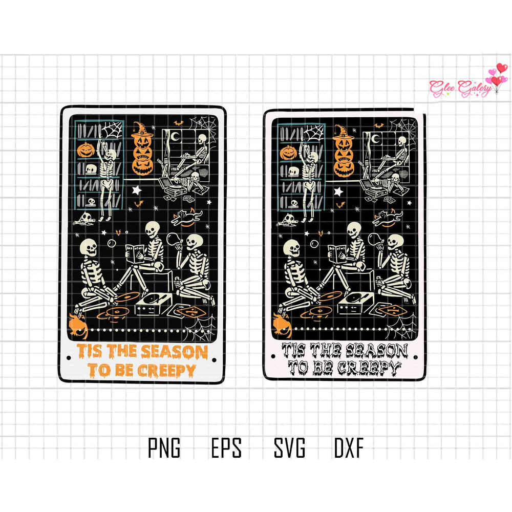 Tis The Season To Be Creepy Svg, Retro Vintage Halloween 90s Png, Halloween Pumpkin Design, Spooky Vibes Svg, Instant Download, Skeleton Svg.jpg