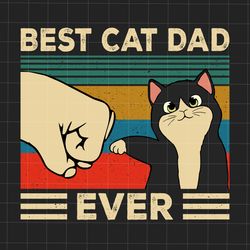 best cat dad ever png, cat dad vintage png, gift for cat dad papa
