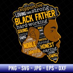 black father svg, black dad svg, afro king father svg