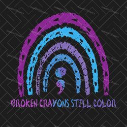 broken crayons still color png, semicolon suicidal prevention png, ribbon suicide depression