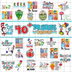 bundle 40 cat in the hat png, rainbow be kind png, dedicated teacher