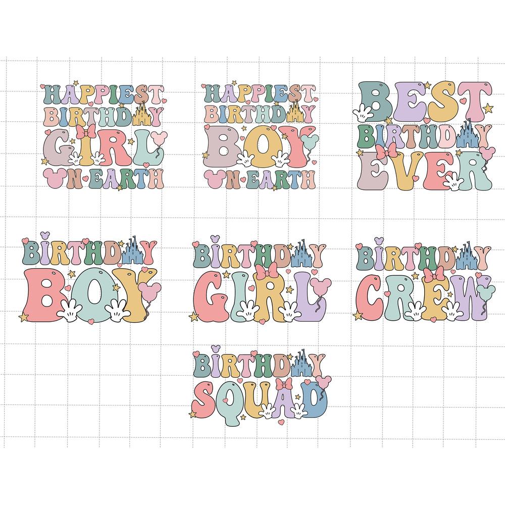 Bundle Best Birthday Ever Svg, Happiest Birthday On Earth Svg, Birthday Squad Svg, Birthday Boy Girl Svg, Family Matching Birthday Svg.jpg