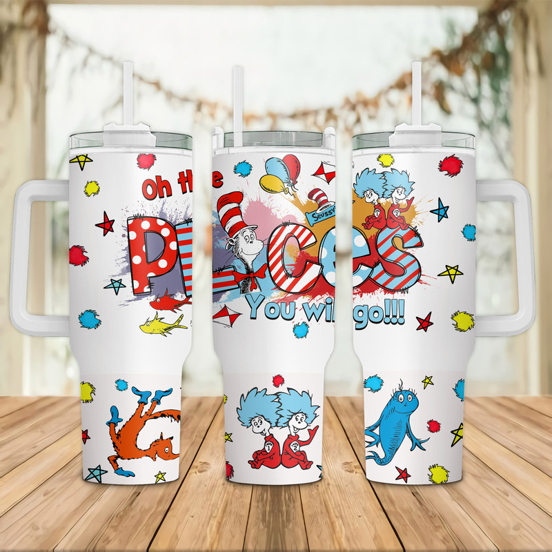 Cartoon Character 40oz Tumbler PNG, Cat In The Hat Tumbler Wrap, Motivation Wrap, Teacher Read Book Quencher Tumbler, Thing Friends Tumbler 1.jpg