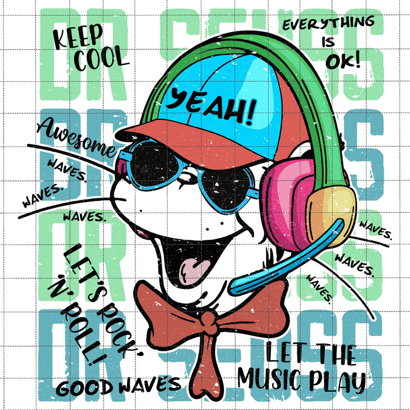 Cool Cat In The Hat Png, Dedicated Teacher Design, Save The Planet, Cartoon Character Png, Good Waves, Rock n Roll Music, Funny Kid Designs.jpg