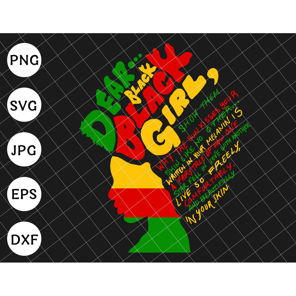 Dear Black Girl Svg, Black Women Svg, Juneteenth Since 1865 Svg, Juneteenth Svg, Juneteenth The Real Independence Svg, African American Svg.jpg