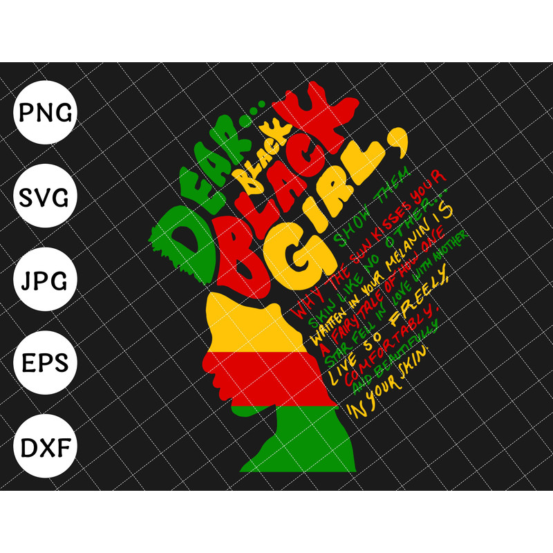 Dear Black Girl Svg, Black Women Svg, Juneteenth Since 1865 Svg, Juneteenth Svg, Juneteenth The Real Independence Svg, African American Svg.jpg