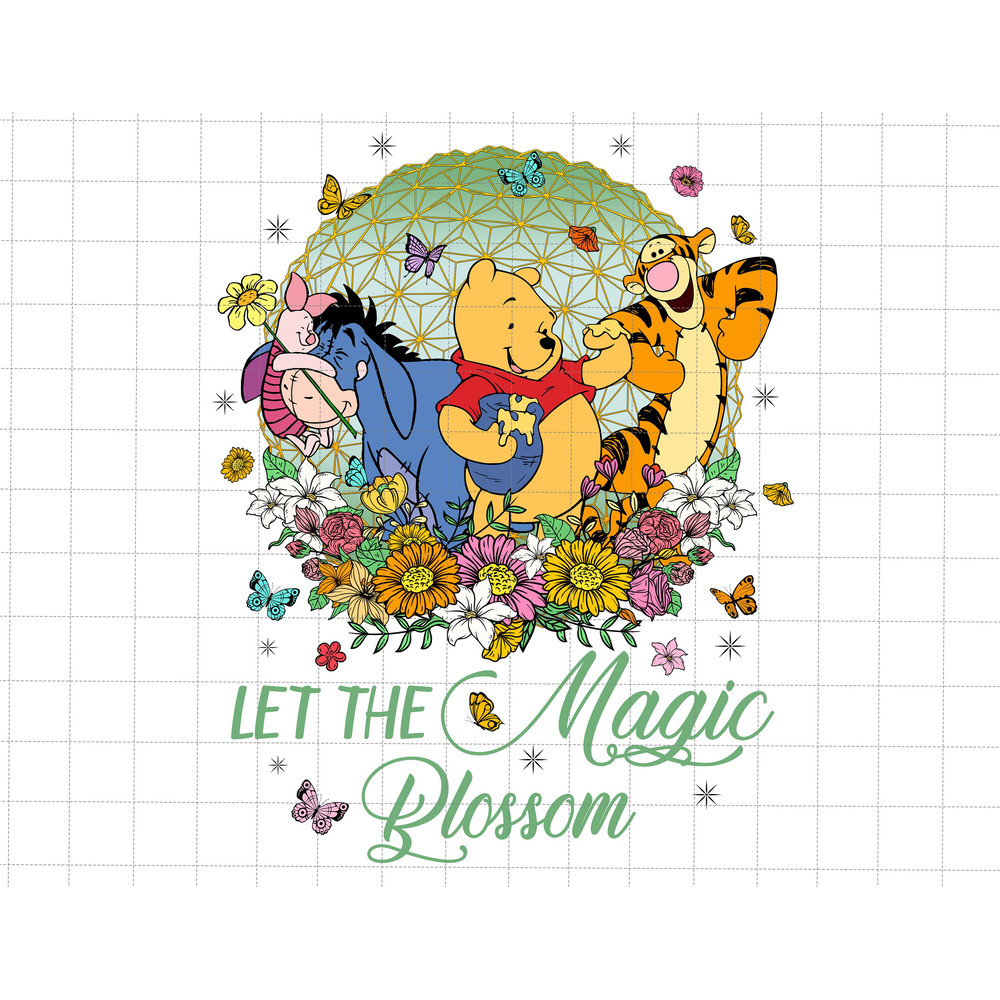 Let The Magic Blossom Png, Family Vacation 2023 Png, Flower and Garden Festival, Magical Kingdom, Vacay Mode Png, Floral Png, Family Trip.jpg