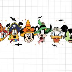 mouse and friends halloween png, happy halloween png, bats spider web halloween