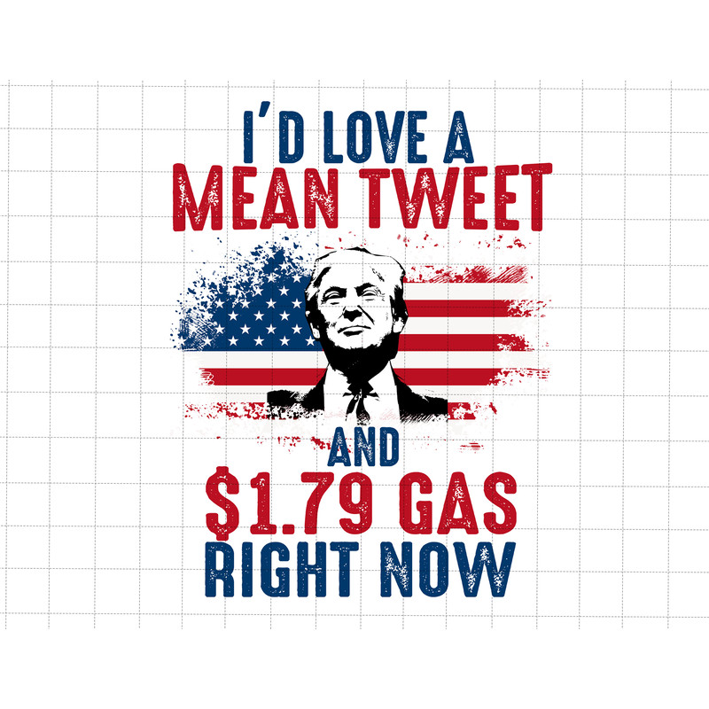 Trump 2024 Png, I'd Love A Mean Tweet And 1.79 USD Gas Right Now, Awakened Patriot,Trump Biden American Flag, Trump Supporter Png, Pro Trump.jpg