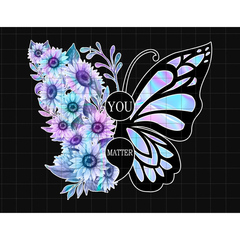You Matter Png, Semicolon Suicidal Prevention Png, Ribbon Suicide Depression, Mental Health Png, Prevention Suicide Awareness, Sunflower Png.jpg