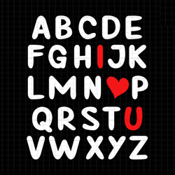 abc chalk alphabet svg, i love you svg, english teacher svg