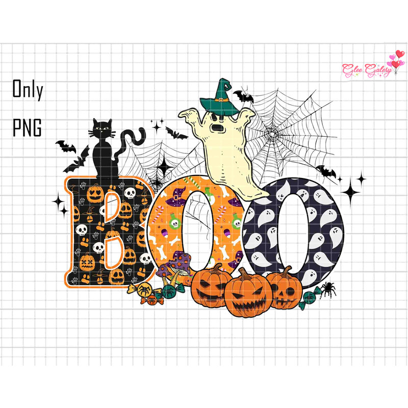 Boo Png, Halloween Png, Ghost Png, Spooky Png, Pumpkin Png, Sublimation Design, Retro Halloween, Witch, Poison Png, Back Cat Halloween.jpg
