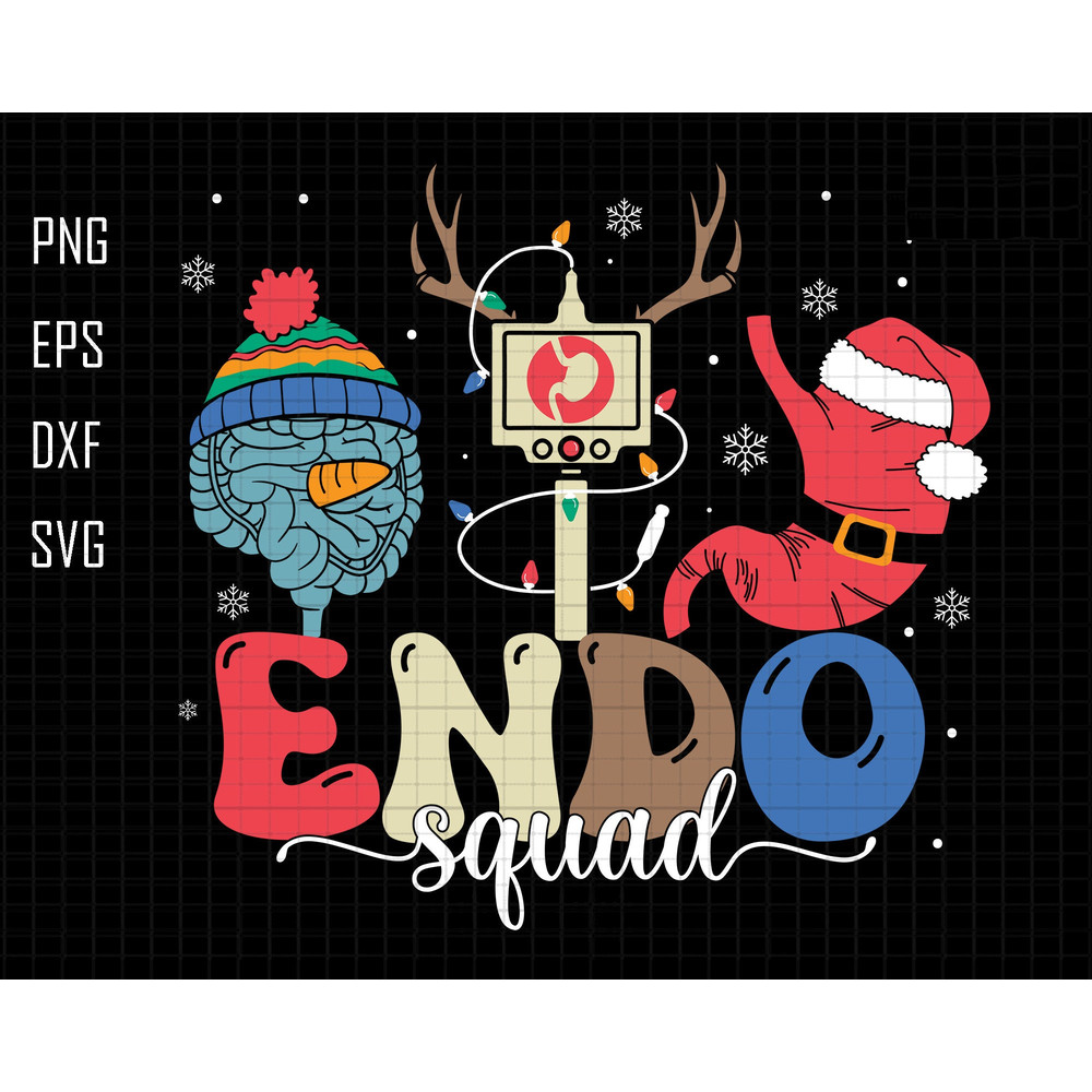Endo Squad Svg, Stomach Santa Hat Svg, Endoscopy Tech Christmas Svg, Endo Nurse Life Svg, Matching Family Svg, Gastroenterology Xmas, Cricut.jpg