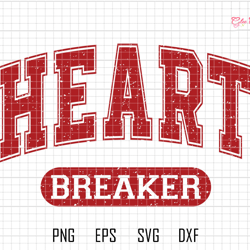 heart breaker svg, retro valentine svg, broken heart svg