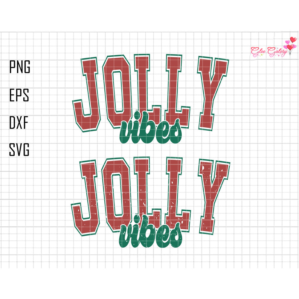 Jolly Vibes Svg, Merry And Bright, Trendy Christmas Svg, Holiday Winter Svg, Christmas Shirt, Varsity Christmas, Retro Christmas, Xmas Vibes.jpg