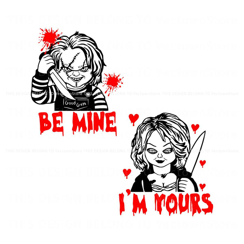 Be Mine Horror Valentines Day Chucky SVG.jpg