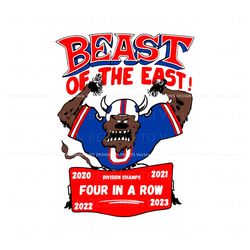 Beast Of The East Division Champs Four In A Row Svg, Trending Digital File