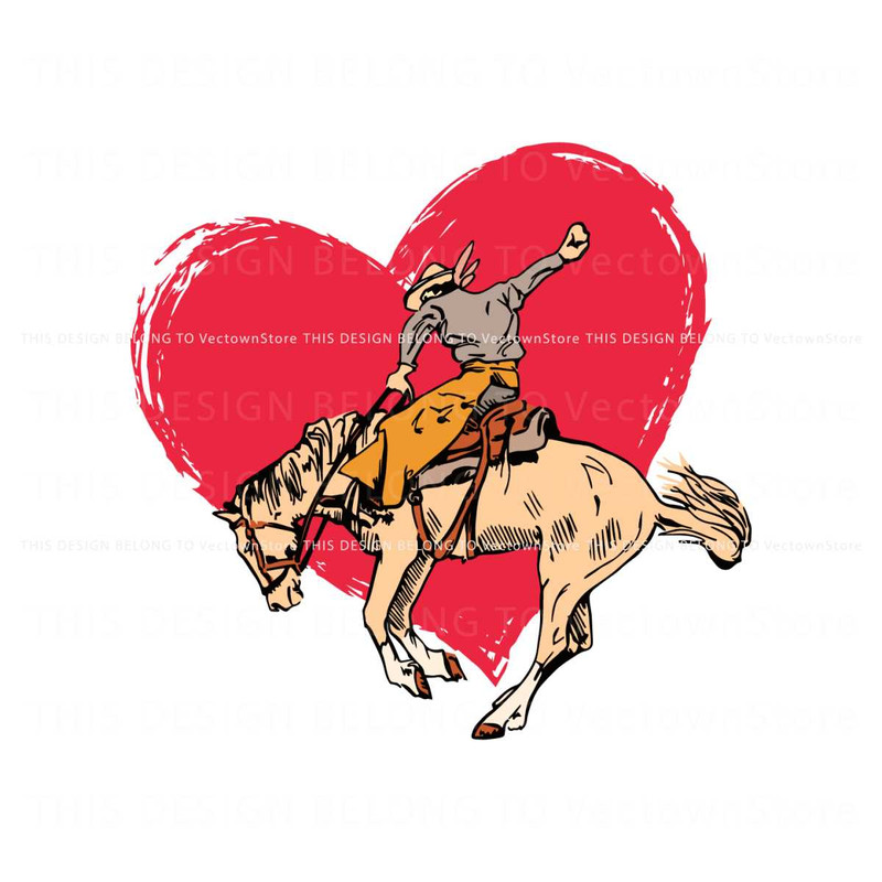 Cowboy Rodeo Bucking Love Heart SVG.jpg