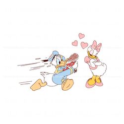 disney donald and daisy duck valentines day svg, trending digital file