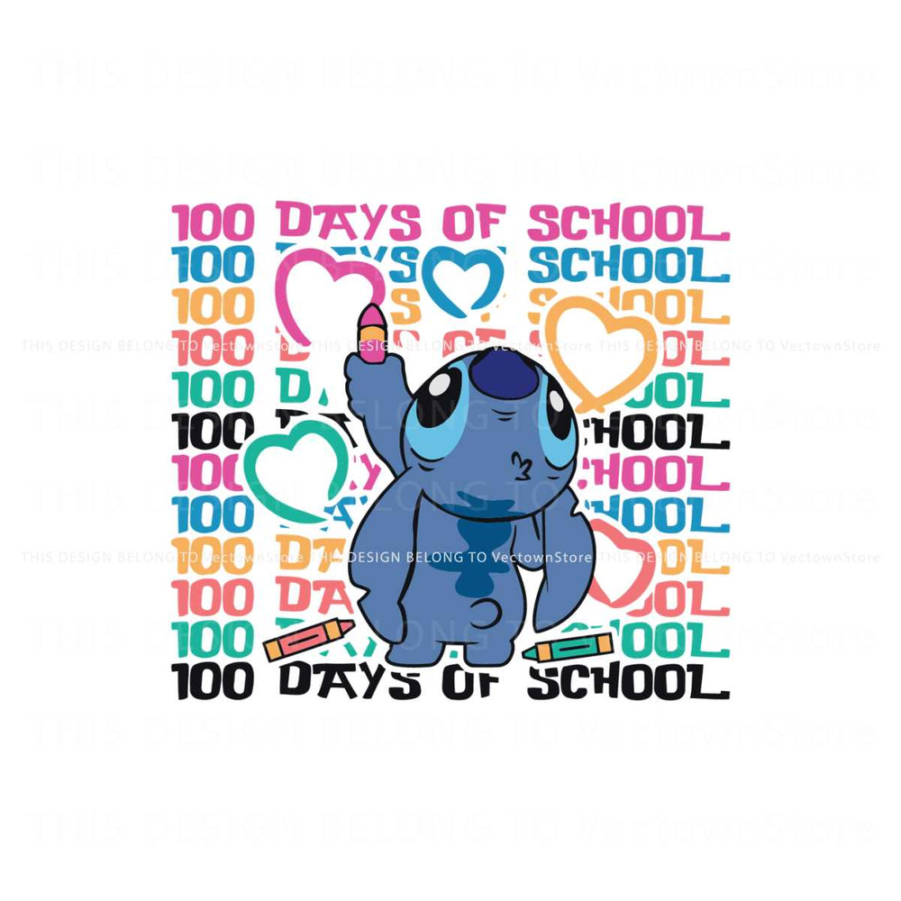 Disney Stitch 100 Days Of School SVG.jpg