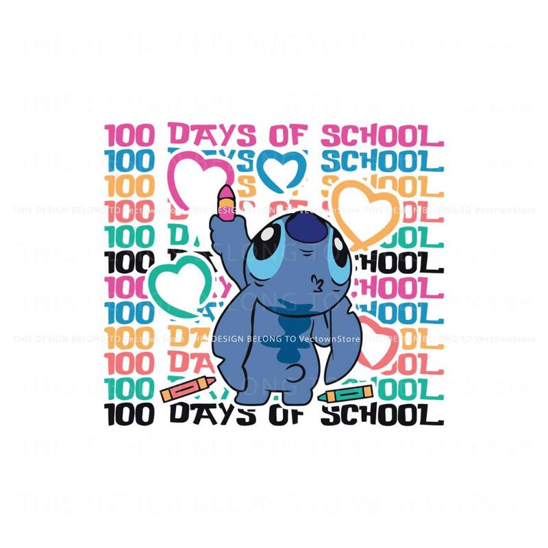 Disney Stitch 100 Days Of School SVG.jpg