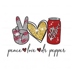 glitter peace love dr pepper soda png, trending digital file