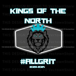 Kings Of The North All Grit Detroit Lions SVG, Trending Digital File