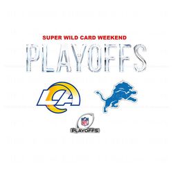 rams vs lions 2023 super wild card playoffs png, trending digital file