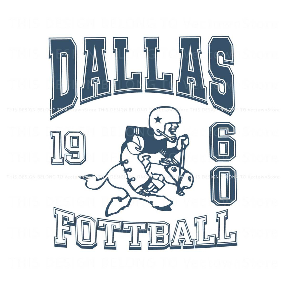 Vintage Dallas Football 1960 Ride Horse SVG.jpg