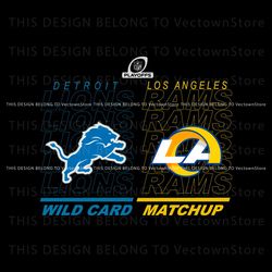 wild card matchup lions vs rams svg, trending digital file