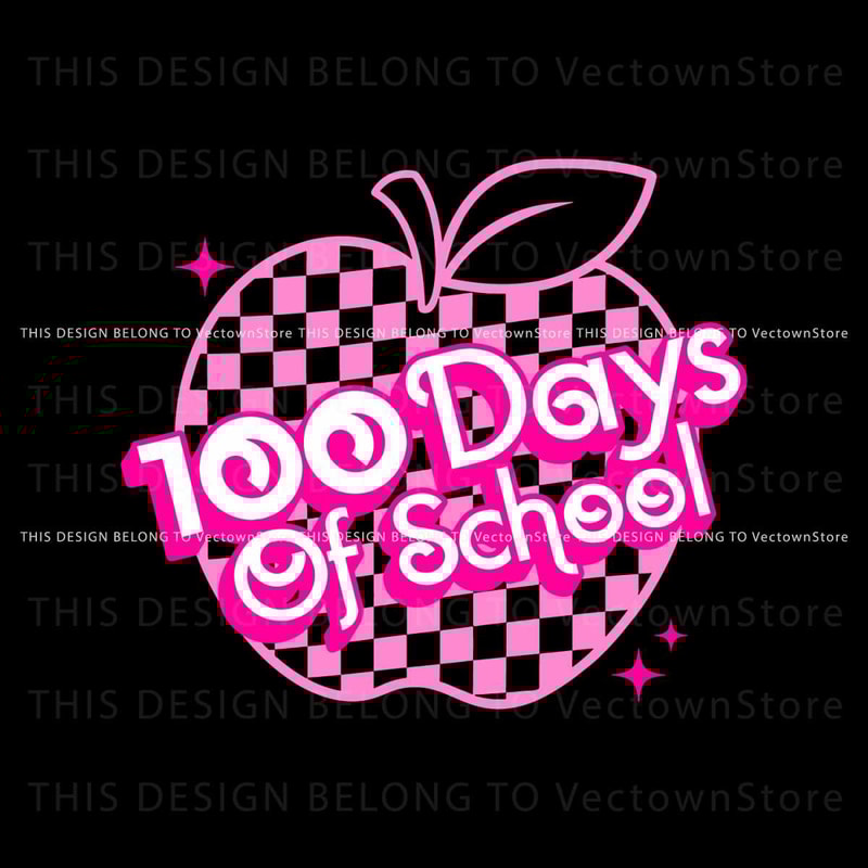 100 Days Of School Pink Apple SVG.jpg