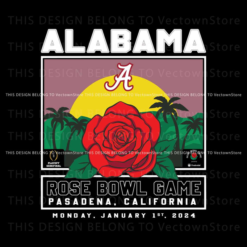 Alabama Playoff 2024 Rose Bowl Game SVG.jpg