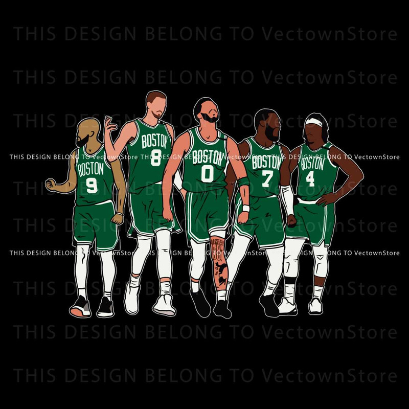 Boston Celtic Basketball Players SVG.jpg