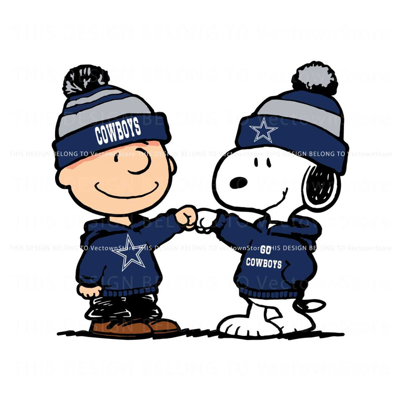 Charlie Brown And Snoopy Go Cowboys SVG.jpg